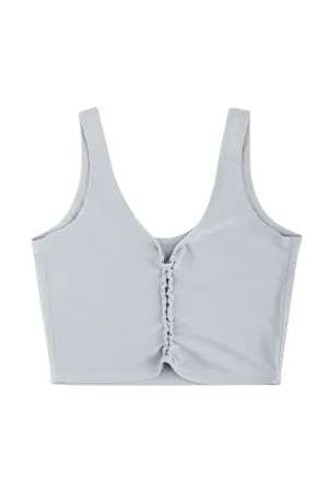 Rogue Crop Top in Shiny Silver