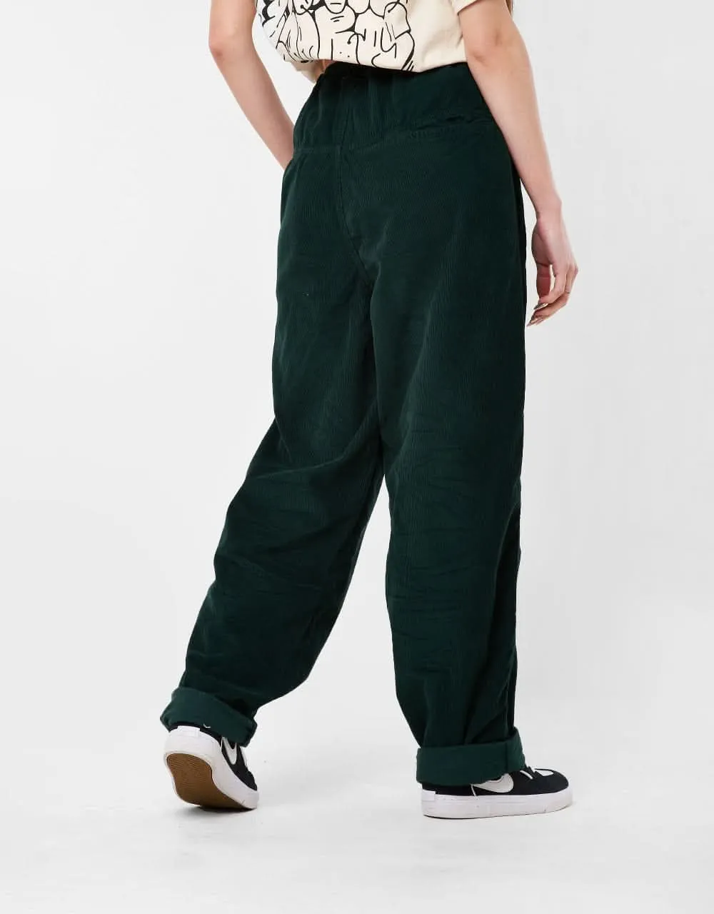 Route One Classic Cord Beach Pants - Forest Green