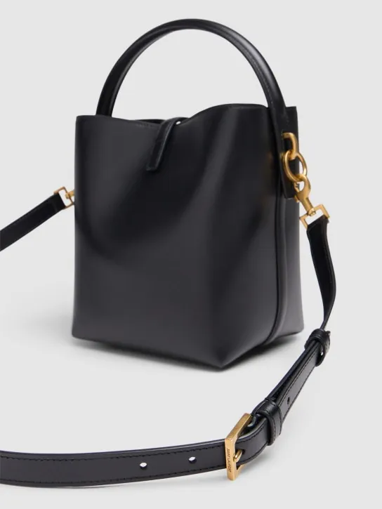 Saint Laurent   Small Le 37 shiny leather bucket bag 