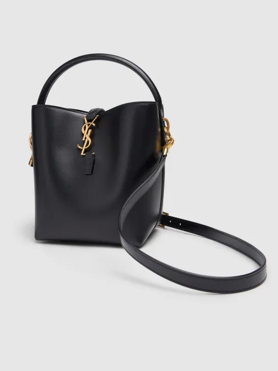 Saint Laurent   Small Le 37 shiny leather bucket bag 