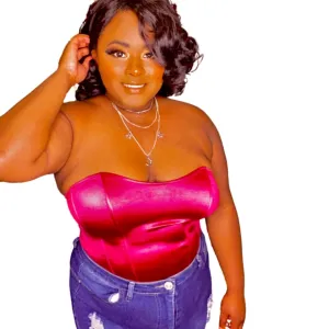 Starfire Satin Magenta Corset Crop Top