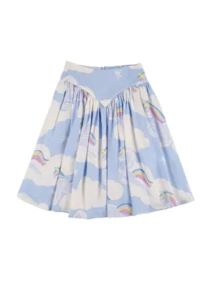 Stella McCartney Kids   Unicorn print viscose midi skirt 