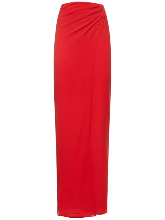 The Andamane   Phoebe stretch silk midi wrap skirt 