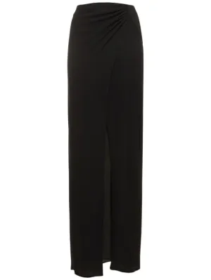 The Andamane   Phoebe stretch silk midi wrap skirt 