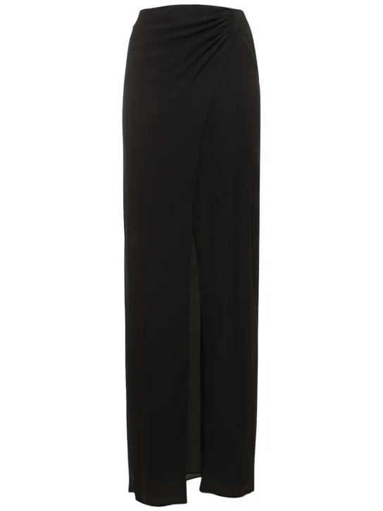 The Andamane   Phoebe stretch silk midi wrap skirt 