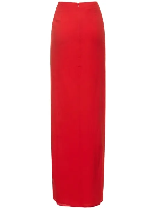 The Andamane   Phoebe stretch silk midi wrap skirt 