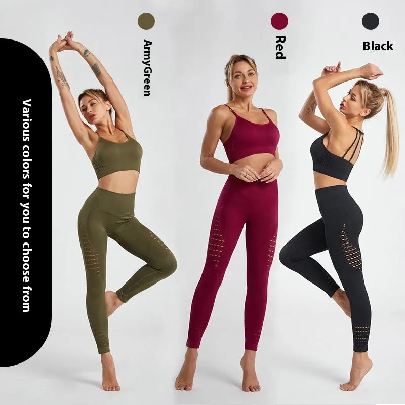 Underwear Yoga Sports Wireless Workout Bra High Waist Suit