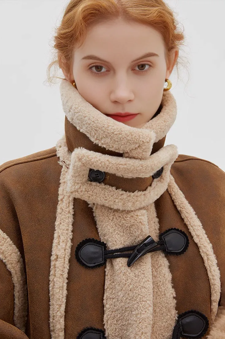 Vintage Preppy Shearling Jacket