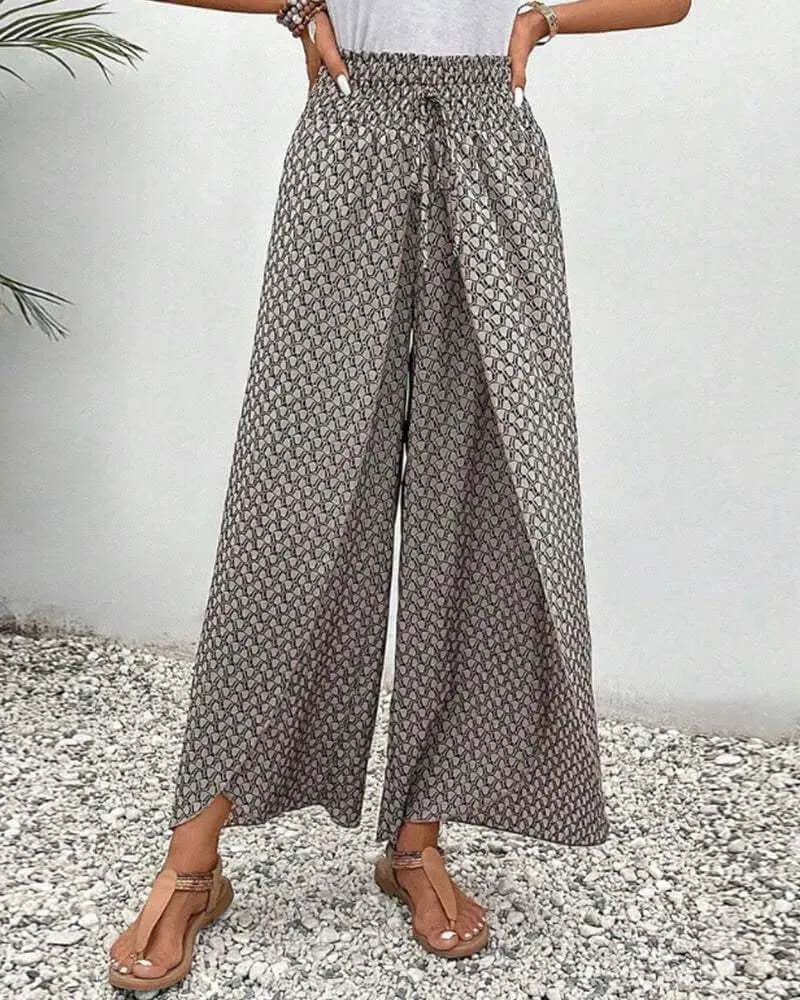 Women's High Waist Wide Leg Palazzo Pants