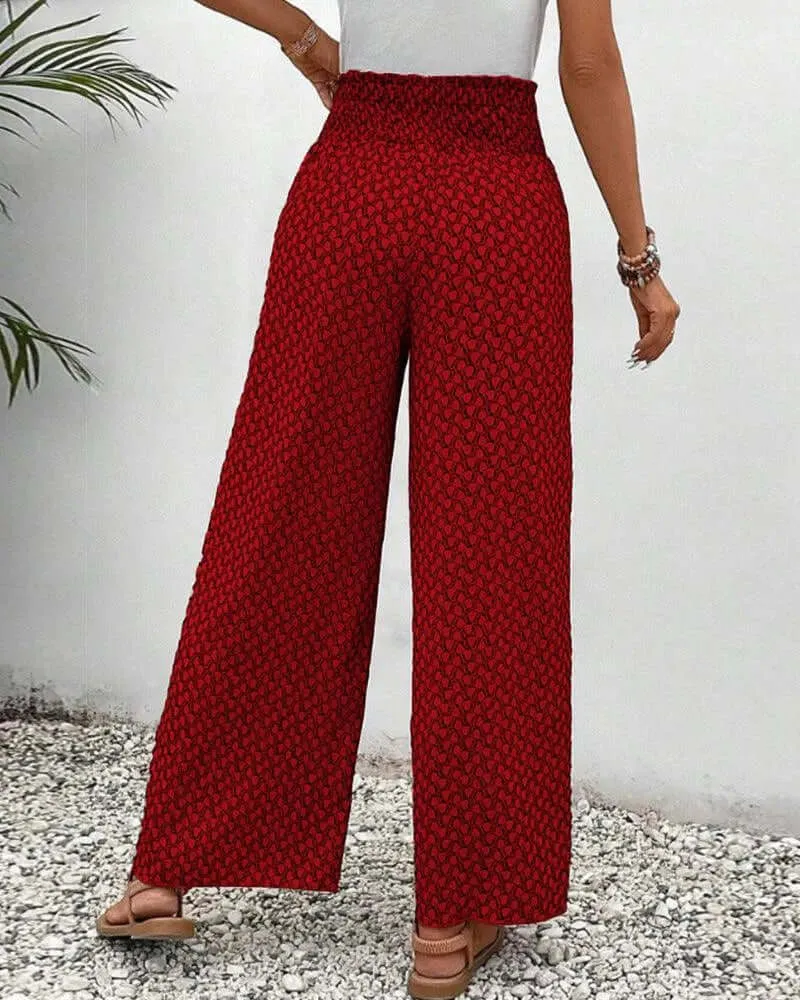 Women's High Waist Wide Leg Palazzo Pants