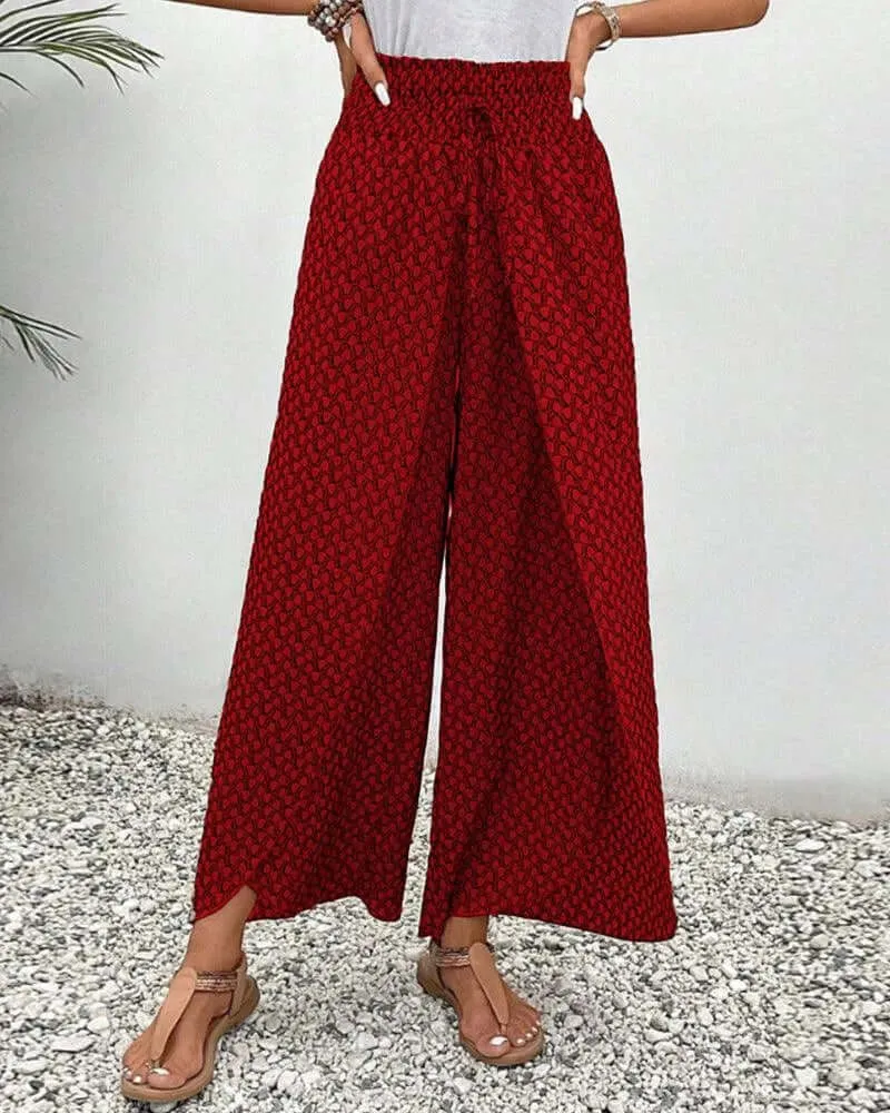 Women's High Waist Wide Leg Palazzo Pants