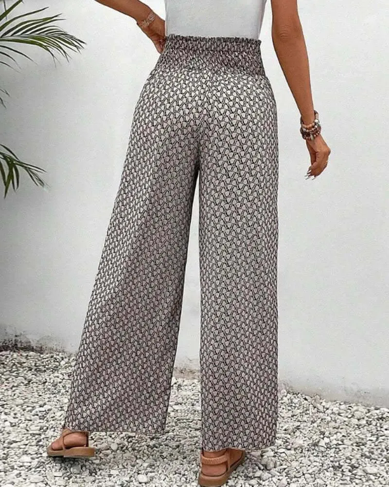 Women's High Waist Wide Leg Palazzo Pants