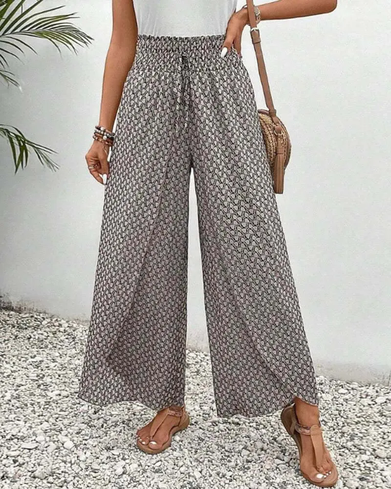 Women's High Waist Wide Leg Palazzo Pants