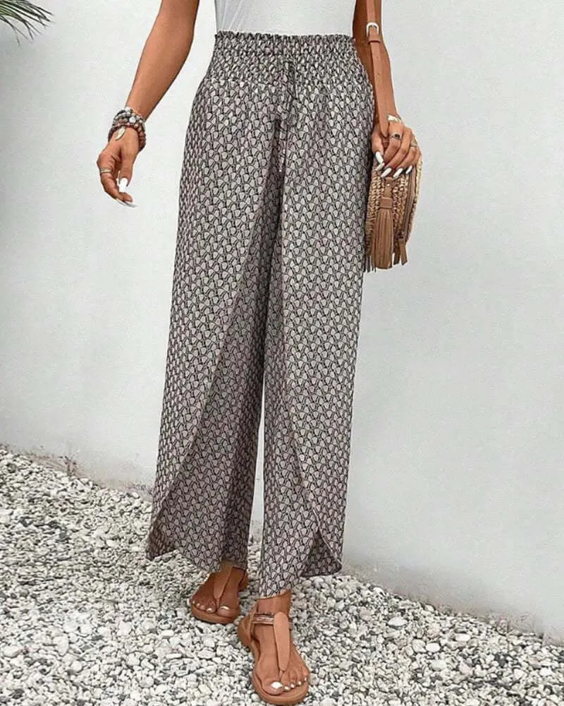 Women's High Waist Wide Leg Palazzo Pants